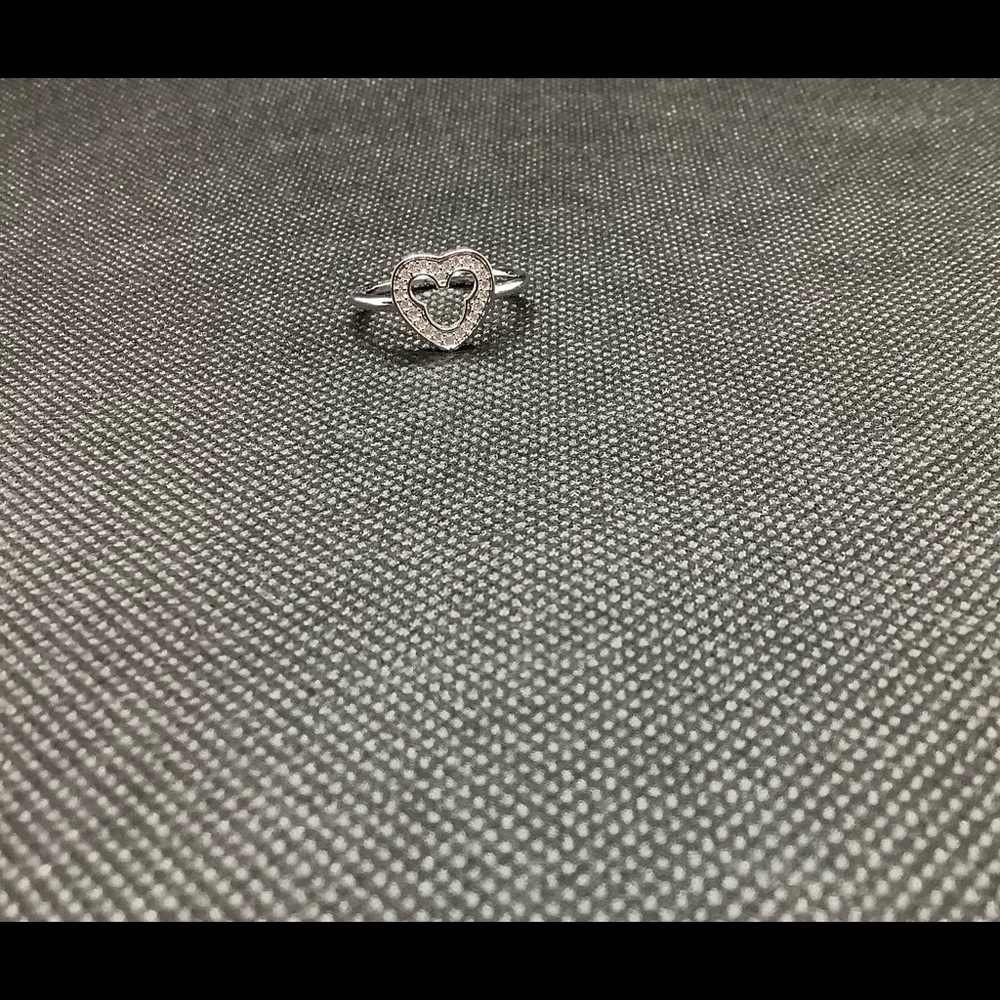 Mickey Mouse Open Heart Pave Ring - Picture 2 of 4
